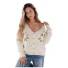 Women's white sweater Kerinda Women's sweaters
