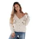 Women's white sweater Kerinda Women's sweaters