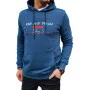 Męska niebieska bluza z kapturem Denim