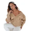 Women's light brown sweater Kerinda Women's sweaters