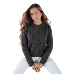 Moteriškas tamsiai pilkas megztinis Bravina 