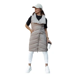 Moteriškas rusva liemenė be gobtuvo Serkis