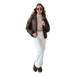 Moteriška ruda žieminė striukė Glam