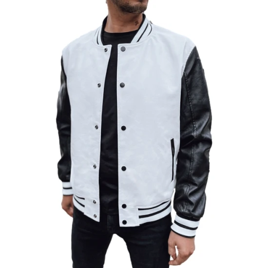 Vyriška Balta odinė striukė Panel Odinės striukės