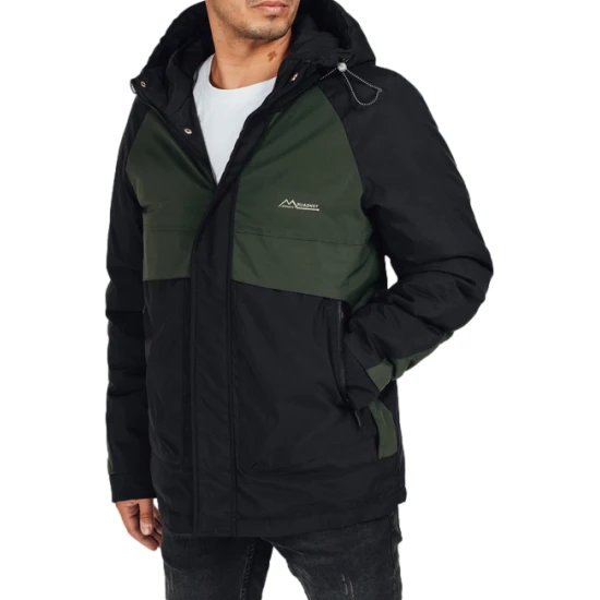 Vyriška tamsiai žalia žieminė striukė Banket Žieminės striukės