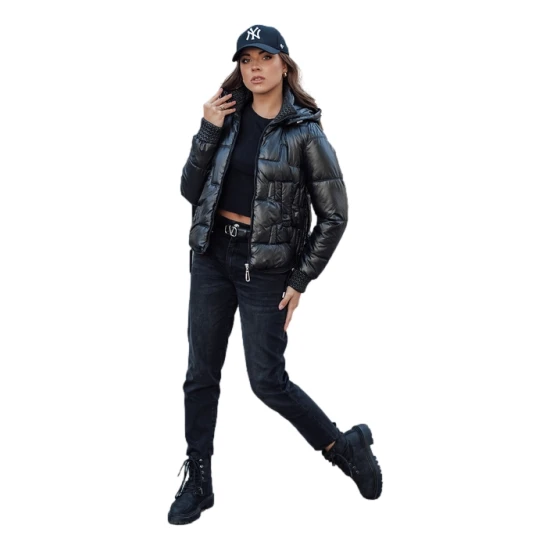 Moteriška juoda žieminė striukė Warm Moteriškos striukės