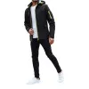 Men's black hooded jacket Retro Men's Jackets and Coats