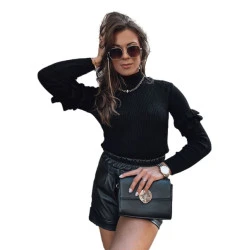 Moteriškas juodas megztinis Bufal