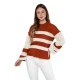 Moteriškas raudonas/baltas megztinis Tango Moteriški megztiniai