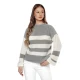 Moteriškas pilkas/baltas megztinis Tango
