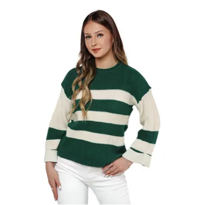 Women's green/white jumper Tango Women's sweaters
