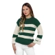 Moteriškas žalias/baltas megztinis Tango Moteriški megztiniai