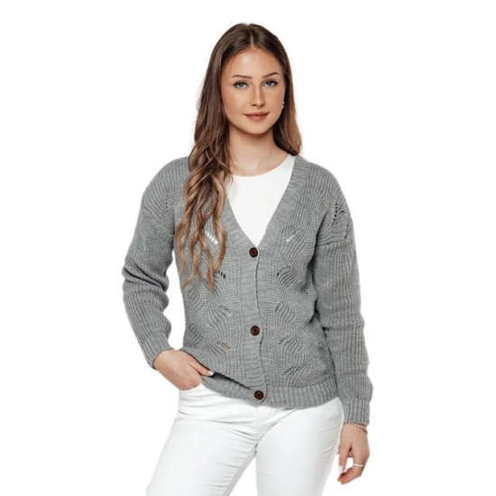 Moteriškas pilkas megztinis Livi MY2401