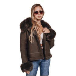 Moteriška rudos spalvos striukė Aiden