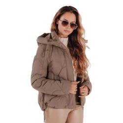 Moteriška žieminė rudos spalvos striukė Silma