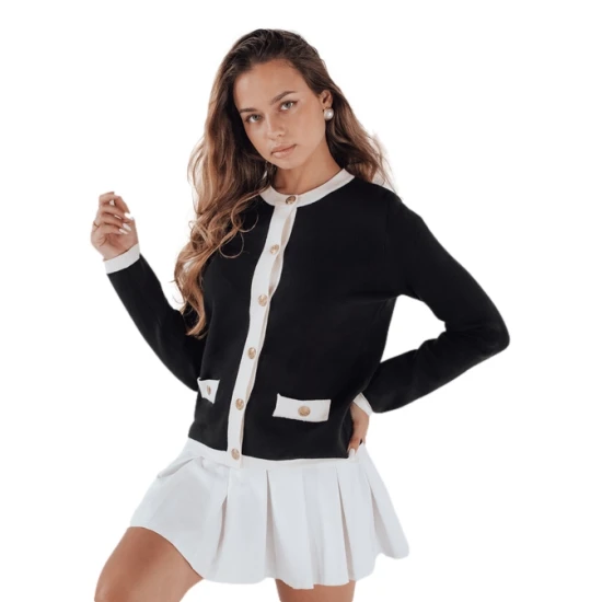 Moteriškas juodas megztinis Merlin Moteriški megztiniai