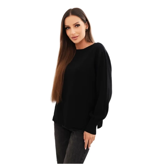 Moteriškas juodos spalvos megztinis Biank Moteriški megztiniai