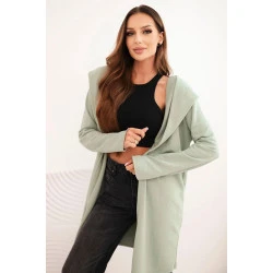 Moteriškas mėtinis megztinis su gobtuvu Alison