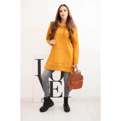 Moteriškas oranžinis džemperis su gobtuvu Wine 