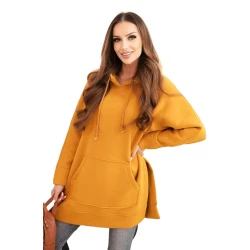 Moteriškas oranžinis džemperis su gobtuvu Wine 