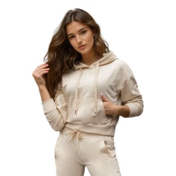 Moteriškas rusvas džemperis su gobtuvu Sonia