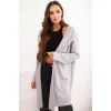A women's light grey cardigan with a pattern, Alison Women's sweaters