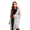 A women's light grey cardigan with a pattern, Alison Women's sweaters