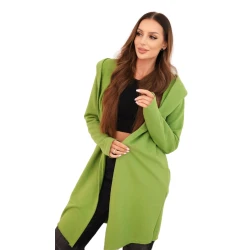 Moteriškas žalias megztinis su gobtuvu Alison