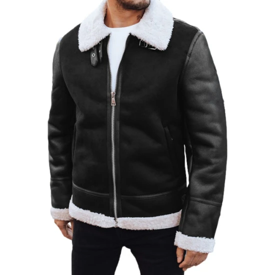 Vyriška juoda odinė striukė Mito Odinės striukės