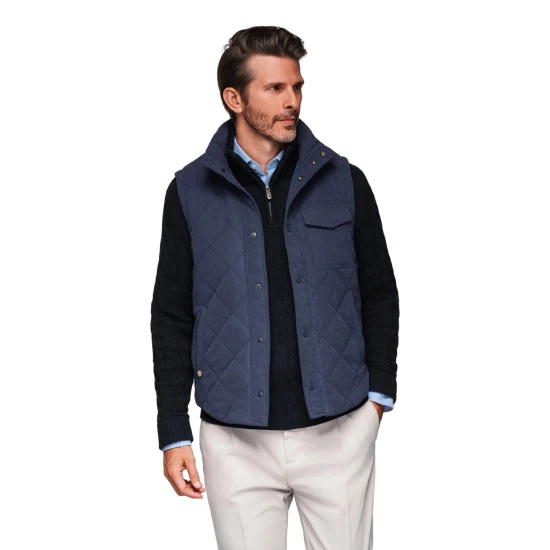 Vyriška tamsiai mėlyna liemenė Janex Liemenės