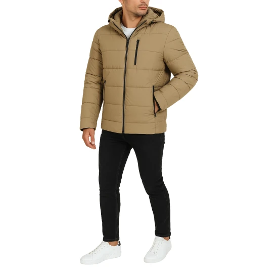 Vyriška žieminė šviesiai rudos spalvos striukė Nevan Striukės