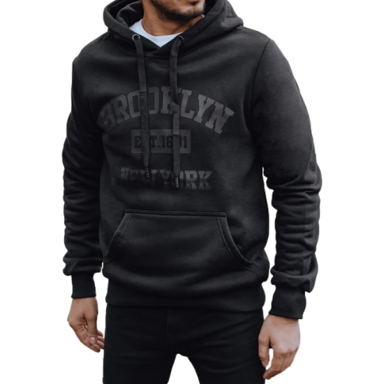 Vyriškas juodas džemperis Brooklyn Džemperiai su užrašais