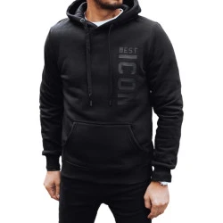 Vyriškas juodas džemperis su gobtuvu Best Icon