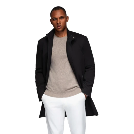 Vyriškas juodas paltas Alpi Paltai