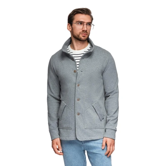 Vyriškas pilkas džemperis Leo Megztiniai