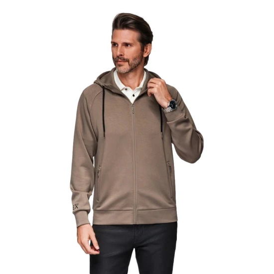 Vyriškas rudas džemperis Dony Džemperiai su gobtuvu