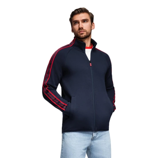 Vyriškas tamsiai mėlynas džemperis Performance Džemperiai be gobtuvo