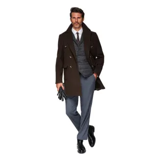 Men's dark brown coat Elegant Coats