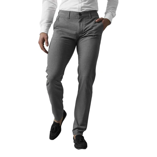 Vyriškos tamsiai pilkos chino kelnės Reno Klasikinės kelnės