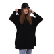 Moteriškas juodas džemperis su gobtuvu Wine 