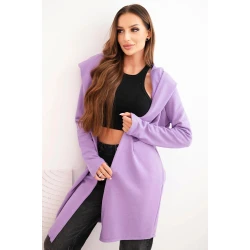 Moteriškas violetinis megztinis su gobtuvu Alison