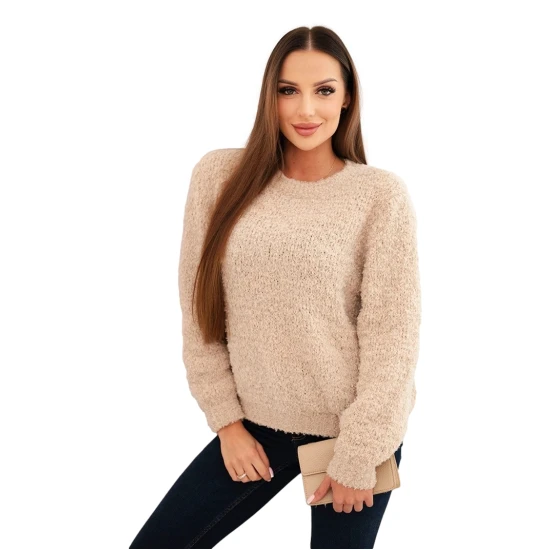 Moteriškas rusvos spalvos megztinis Kaja Moteriški megztiniai