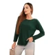 Moteriškas tamsiai žalios spalvos megztinis Romil