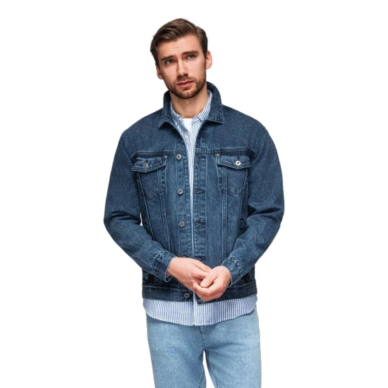 Vyriška mėlyna džinsinė striukė Auger Rudeninės / Pavasarinės