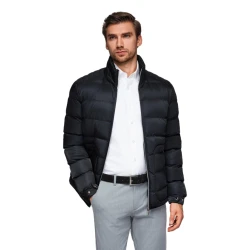 Vyriška dygsniuota juoda striukė Wudi