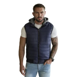 Tamsiai mėlyna liemenė su gobtuvu Naron