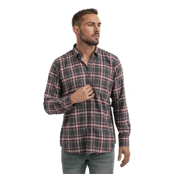 Vyriški bordo-pilki languoti marškiniai Marino