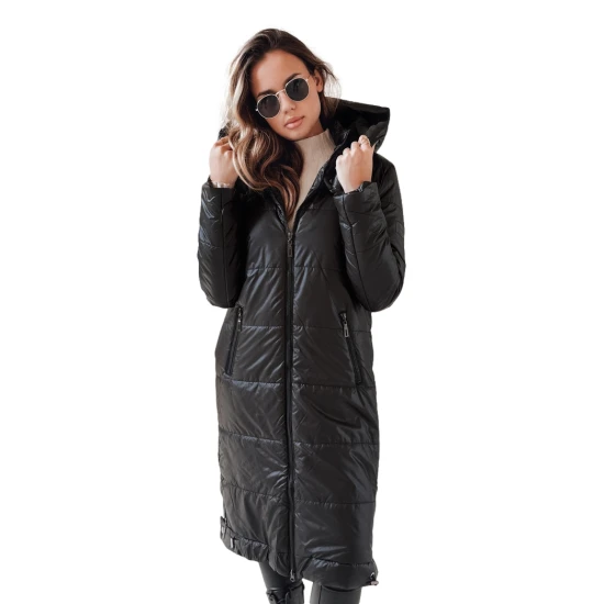 Moteriška ilga juodos spalvos striukė Orvit Moteriškos striukės