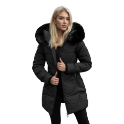 Moteriška juodos spalvos paltas Stel