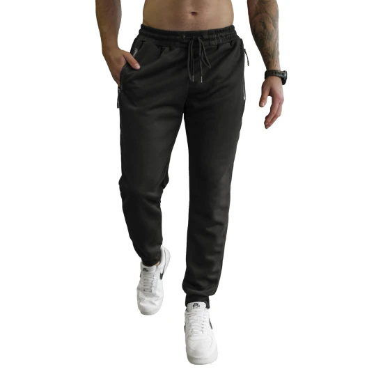 Vyriškos juodos kelnės Run Laisvalaikio kelnės